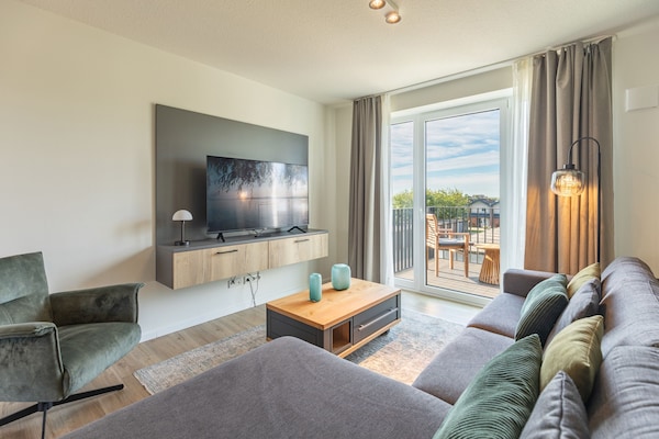 Foto van Luxe appartement met zeezicht - Vakantiehuis in Nordstrand - LivingRoom