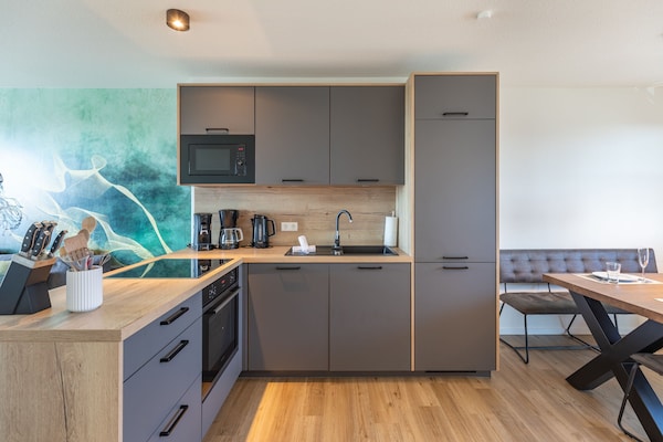 Foto van Luxe appartement met zeezicht - Vakantiehuis in Nordstrand - Kitchen