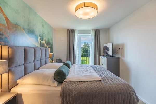 Foto van Luxe appartement met zeezicht - Vakantiehuis in Nordstrand - BedRoom