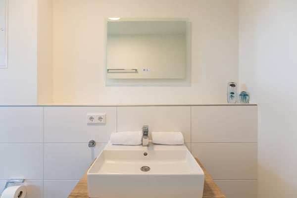 Foto van Luxe appartement met zeezicht - Vakantiehuis in Nordstrand - BathRoom