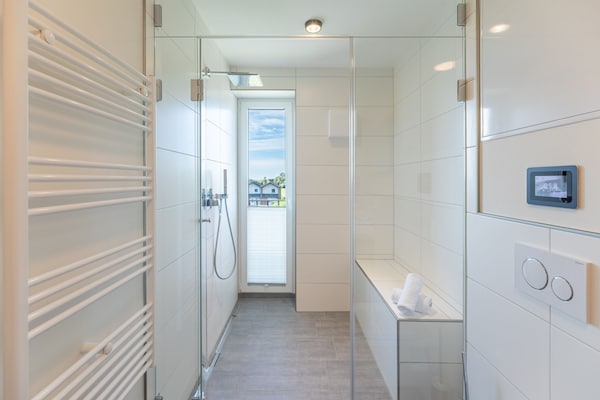 Foto van Luxe appartement met zeezicht - Vakantiehuis in Nordstrand - BathRoom