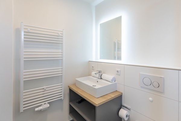 Foto van Luxe appartement met zeezicht - Vakantiehuis in Nordstrand - BathRoom