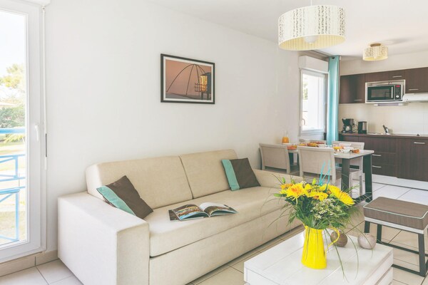 Foto van Duplex-vakantiehuis voor het hele gezin - Vakantiehuis in Saint-Palais-sur-Mer - LivingRoom