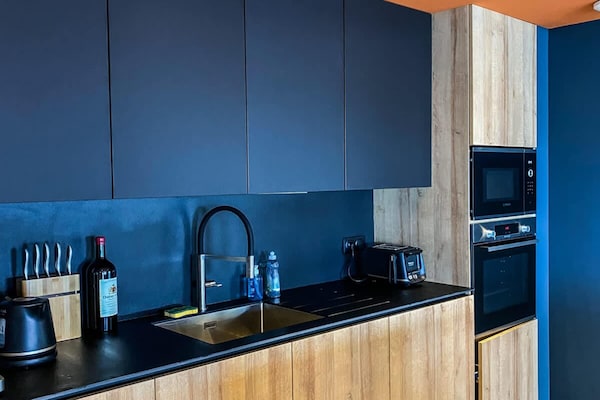 Foto van Appartement in Landéda met uitzicht op het strand - Kitchen