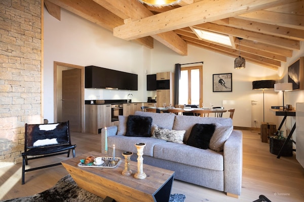 Foto van Appartement in Les Deux Alpes bij Skipistes - Vakantiehuis in Les Deux Alpes - LivingRoom