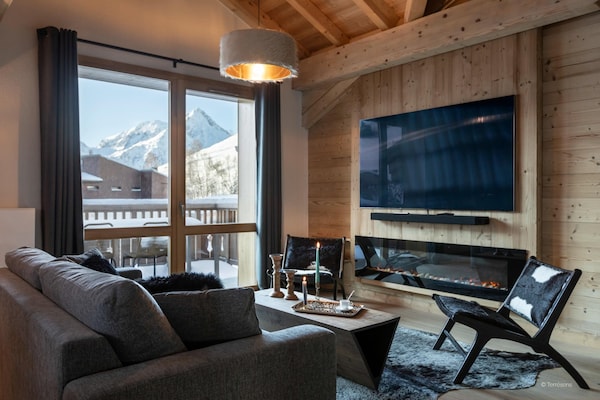 Foto van Appartement in Les Deux Alpes bij Skipistes - Vakantiehuis in Les Deux Alpes - LivingRoom