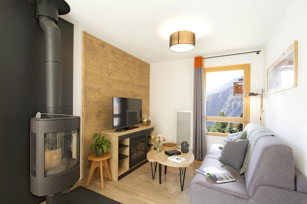 Foto van Appartement in Les Deux Alpes met Alpenzicht - Vakantiehuis in Les 2 Alpes - LivingRoom