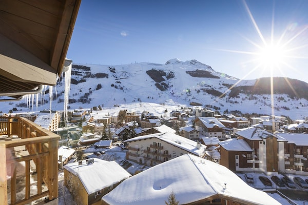 Foto van Appartement in Les Deux Alpes met Alpenzicht - Vakantiehuis in Les 2 Alpes - ViewWinter