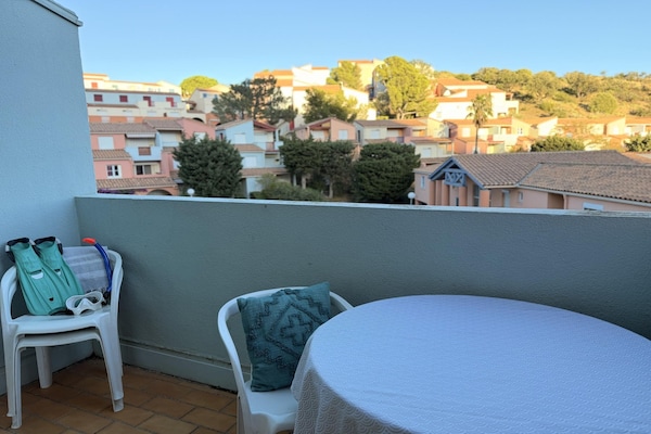 Foto van Duplexappartement met zeezicht voor 8 - Vakantiehuis in Cerbère - TerraceBalcony