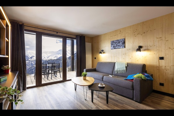 Foto van Appartement in Le Corbier met Spa & Zwembad - Vakantiehuis in Villarembert - LivingRoom