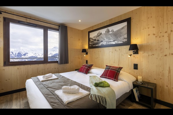 Foto van Appartement in Le Corbier met Spa & Zwembad - Vakantiehuis in Villarembert - BedRoom