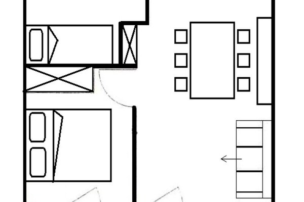 Foto van Appartement in Reberty 1850 bij skipistes - Vakantiehuis in LES BELLEVILLE - Untagged