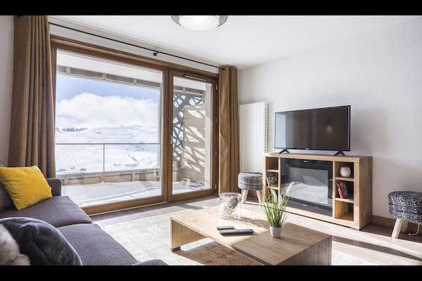 Foto van Appartement in Hauteluce met Ski-In/Ski-Out - Vakantiehuis in Hauteluce - LivingRoom