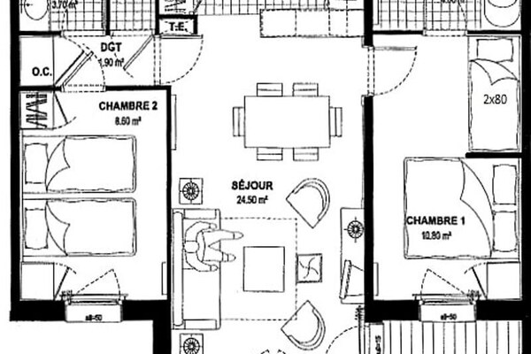 Foto van 3 kamer appartement voor 6 personen Prestige - Vakantiehuis in Arc 1950 - 