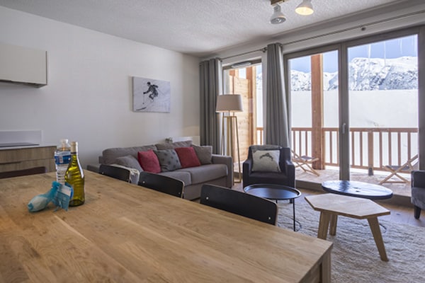 Foto van Appartement in La Rosière met Alpenzicht - Vakantiehuis in la rosiere montvalezan - LivingRoom