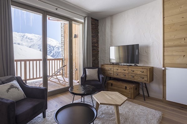 Foto van Appartement in La Rosière met Alpenzicht - Vakantiehuis in la rosiere montvalezan - LivingRoom