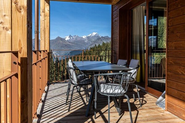 Foto van Appartement in Les Arcs met spa en uitzicht op de Mont Blanc - Untagged