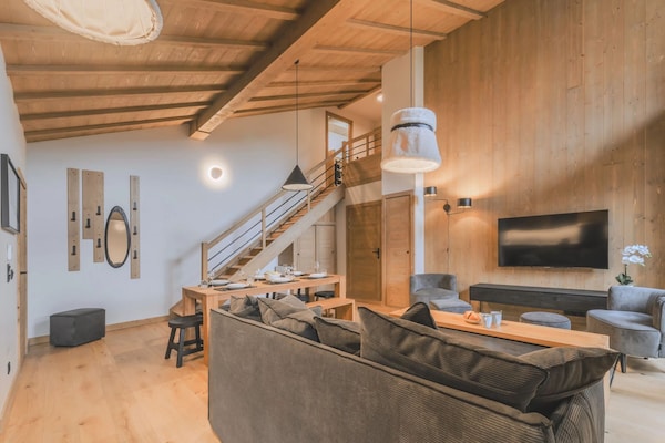 Foto van 6-persoonsappartement nabij Megève Spa - Vakantiehuis in MEGEVE - LivingRoom
