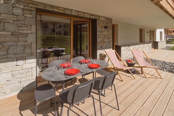 Foto van 6-persoonsappartement nabij Megève Spa - Vakantiehuis in MEGEVE - TerraceBalcony