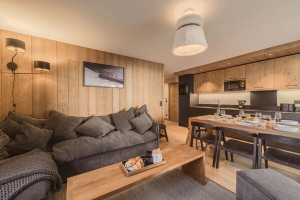 Foto van 6-persoonsappartement nabij Megève Spa - Vakantiehuis in MEGEVE - LivingRoom