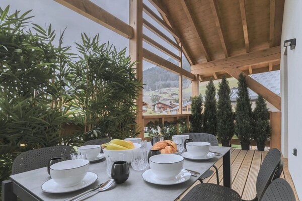 Foto van Appartement in de residentie L'Éclat des Véria - Vakantiehuis in MEGEVE - TerraceBalcony