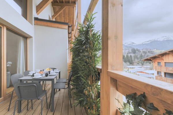 Foto van Appartement in de residentie L'Éclat des Véria - Vakantiehuis in MEGEVE - TerraceBalcony