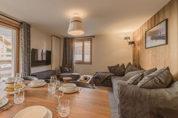 Foto van Appartement in de residentie L'Éclat des Véria - Vakantiehuis in MEGEVE - LivingRoom
