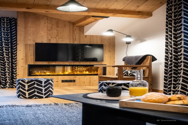 Foto van Appartement in La Chapelle bij Crêt-Béni Lift - Vakantiehuis in la Chapelle dabondance - LivingRoom