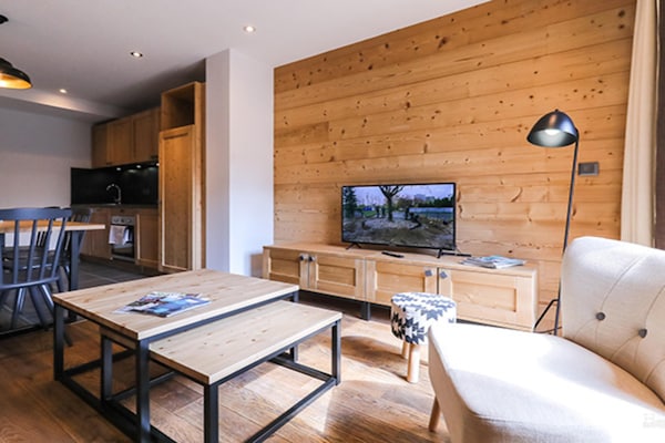 Foto van Chalet in Combloux met Mont-Blanc Uitzicht - Vakantiehuis in COMBLOUX - LivingRoom