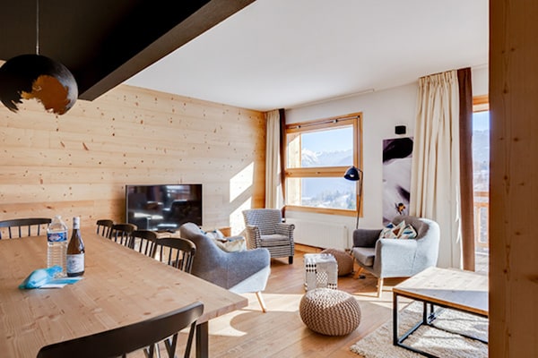 Foto van Appartement in Combloux met Mont Blanc Uitzicht - Vakantiehuis in COMBLOUX - LivingRoom