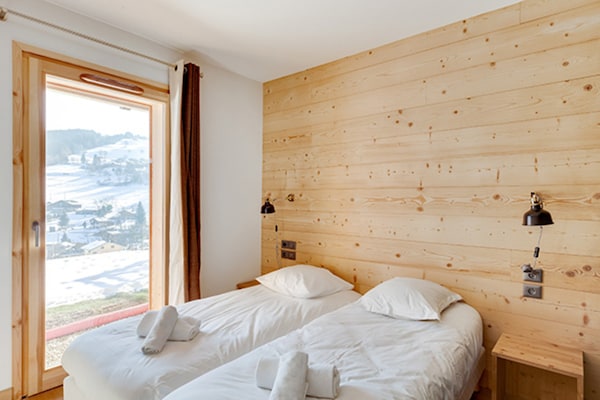 Foto van Appartement in Combloux met Mont Blanc Uitzicht - Vakantiehuis in COMBLOUX - BedRoom