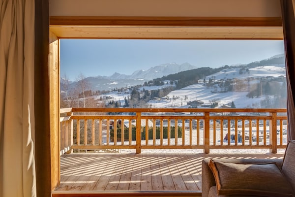 Foto van Chalet in Combloux met Mont-Blanc Uitzicht - Vakantiehuis in COMBLOUX - TerraceBalcony