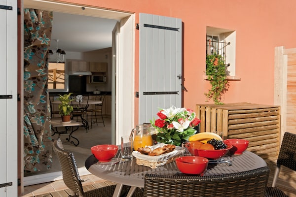 Foto van Familievakantiehuisje in de Provence voor 8 - Vakantiehuis in L'Isle-sur-la-Sorgue - TerraceBalcony