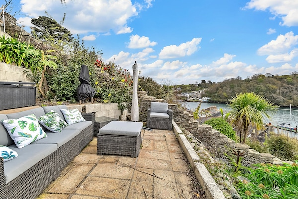 Foto van Estuarium Uitzicht Fowey Cottage voor 6 personen - Vakantiehuis in Fowey - TerraceBalcony
