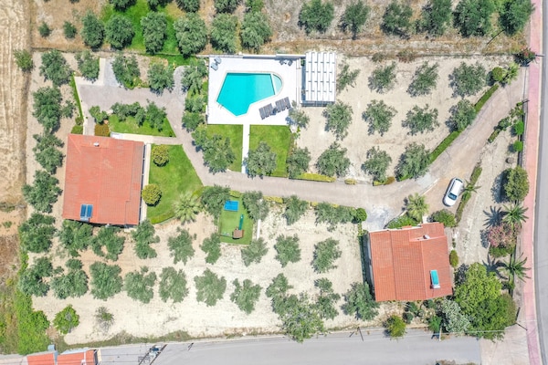 Foto van Villa in Adele met zwembad en olijfboomzicht - Vakantiehuis in Adèle - AreaSummer1KM