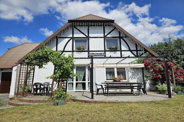 Foto van Comfortabele vakantievilla met een eigen tuin - Vakantiehuis in Pluski - ExteriorSummer