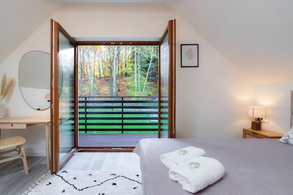 Foto van Comfortabele vakantievilla met sauna en jacuzzi - Vakantiehuis in Marcyporeba - BedRoom