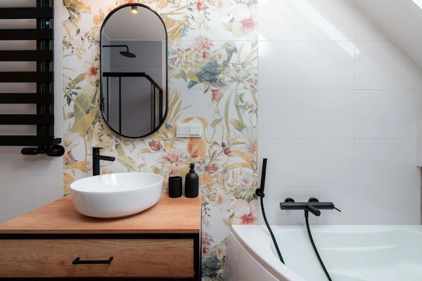 Foto van Comfortabele vakantievilla met sauna en jacuzzi - Vakantiehuis in Marcyporeba - BathRoom