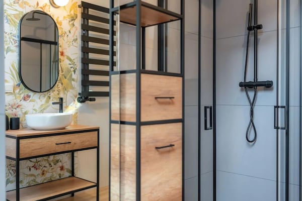 Foto van Comfortabele vakantievilla met sauna en jacuzzi - Vakantiehuis in Marcyporeba - BathRoom