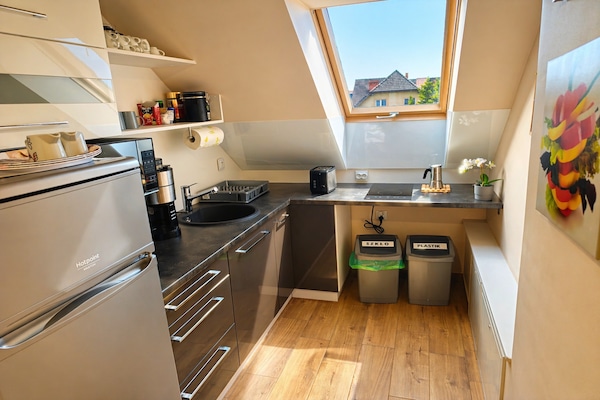 Foto van Appartement in Międzywodzie met zwembad - Vakantiehuis in Międzywodzie - Kitchen